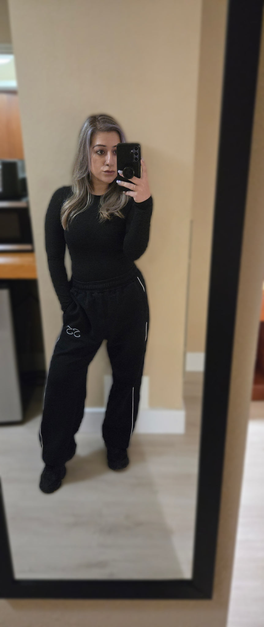 Baggy open bottom Sweatpants